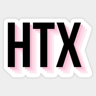 HTX in black & pink Sticker